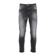 Denim Jeans Tapered Fit Elastisk Bomuld