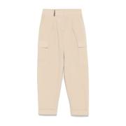 Beige Cargo Bukser Stilfuld