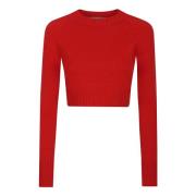 Rød Crew Neck Sweater Topwear