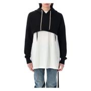 Sort Cropped Hoodie Topwear