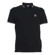 Sort Polo Skjorte Casual Stil