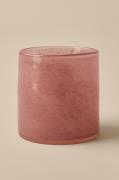 &Home - Lysestage/krukke Ruby Large højde 15 cm - Rosa - Lysestager & ...