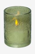 Star Trading - LED bloklys Flamme Leaf 12,5 cm - Grøn - Lys - - Homero...