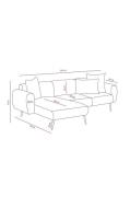 Hanah Home - Hjørnesofa - Side Venstre - Beige - 3-pers. sofaer - - Ho...