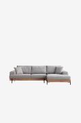 Homitis - Hjørnesofa -Tan Right - Grå - Sofaer med chaiselong - - Home...