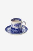 Spode - Kaffekop med underkop Blue Italian 9 cl - Blå - Kopper & krus ...