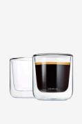 Blomus - Espressoglas Nero 200 ml 2 pak - Transparent - Kopper & krus ...