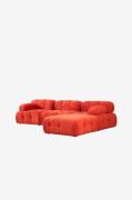 Hanah Home - Hjørnesofa Puca 4-sædet - Rød - Sofaer med chaiselong - -...