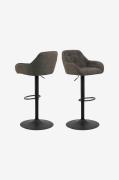 NORDFORM - Brooke barstol 2-pak - Grå - Barstole & -taburetter - - Hom...