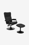 Loft24 - Hvilestol med skammel Istad - Sort - Lænestole - - Homeroom