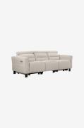 Loft24 - Sofa 3-personers 2 elektriske hvilestole Carpari - Hvid - 3-p...