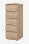 Tvilum - Naia Kommode 5 skuffer - Pakke - Brun - Kommoder - - Homeroom