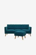 CosmoLiving by Cosmopolitan - Sofa 3-personers sofa + ottoman Gloria -...