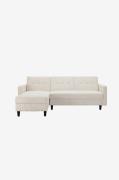 Dorel Home - Hjørnesofa med opbevaring Hartford Ii - Hvid - 3-pers. so...