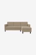 Dorel Home - 3-personers sovesofa med chaiselong Presley - Brun - Sove...