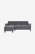 Dorel Home - 3-personers sovesofa med chaiselong Hartford - Grå - Sove...