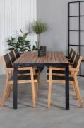 Venture Home - Spisegruppe Bois med 6 stole Venice - Brun - Spisegrupp...