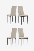 Loft24 - Spisebordsstol 4 Pk Becca - Hvid - Stole - - Homeroom