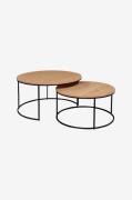 Nordic Furniture Group - Kaffebord Natalie Ø85/S2 eg - Hvid - Sofabord...
