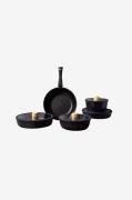 Hermia - Grydesæt (14 dele)-Hona Xl - Sort - Gryder & kasseroller - - ...