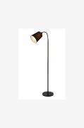 Aneta Lighting - Gulvlampe Ljusdal sort/valnød m/skærm - Sort - Gulvla...