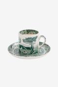 Spode - Espressokop og underkop Heritage Green Italian - Grøn - Kopper...