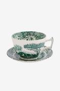 Spode - Morgenmadskop og underkop Heritage Green Italian - Grøn - Kopp...
