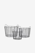 Wikholm Form - Kurv Glea S/3 - Sort - Urtepotteskjulere & vaser - - Ho...