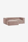 Kave Home - BLOK sofa 2-pers. - chaiselong venstre - Rosa - 2-pers. so...