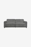 Dorel Home - Alicia sovesofa 3-personers i fløjl - Grå - Sovesofaer - ...
