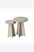 Hanah Home - Sidebordssæt Luna - Beige - Småborde - - Homeroom