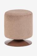 WOOOD - Islen Puf med drejelig fod - Brun - Fodskamler & puffer - - Ho...