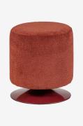 WOOOD - Islen Puf med drejelig fod - Rød - Fodskamler & puffer - - Hom...