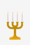 Konstsmide - Lysestage træ 4L - Gul - Adventslysestager - - Homeroom