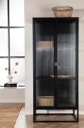 Venture Home - Vitrineskab Garis - Sort - Skabe - - Homeroom