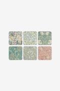 Spode - Bordskånere Morris & Co. Mix & Match 6-pak 10,5 x 10,5 cm - Fl...