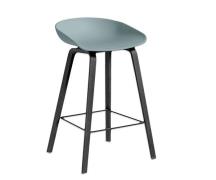 HAY About a Stool (AAS 32) - Sort Eg - Dusty Blue - 74cm / Sort