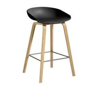 HAY About a Stool (AAS 32) Eg - Sort - Eg Sortbejdset / 74cm / Sort