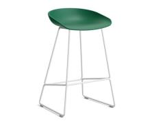 HAY About a Stool (AAS 38) - Teal Green - Hvid Stål - 65cm