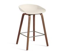 HAY About a Stool (AAS 32) Valnød - H:65cm - Melange Cream - Sort