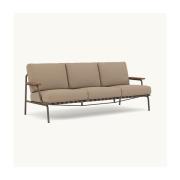 Muuto Settle Outdoor Sofa - 3 Pers. - Ribbed Weave 5 - Taupe Stel