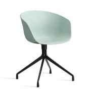 HAY About A Chair - AAC 20 - Sort Drejestel - Dusty Mint