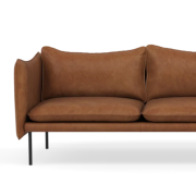 Fogia Tiki Sofa - 2 Pers. - Vintage Rangers Læder - Sort Stål (Black)