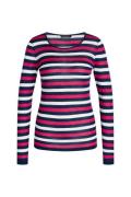 CRÉTON CRIndie Stripe merino bluse (MIDNIGHT NAVY S)