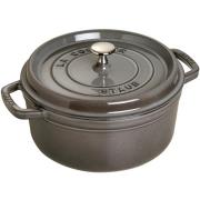 Staub Rund Gryde 26 cm 5,2 liter Grafitgrå