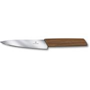 Victorinox Swiss Modern kokkekniv med skæfte i valnøddetræ, 15 cm.