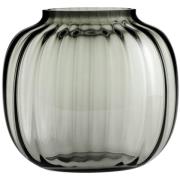 Holmegaard Primula Oval Vase 17,5 cm Smoke