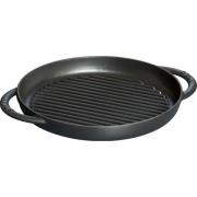 Staub Pure Grill Grillpande Rund 26 cm Sort