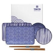 Tokyo Design Studio Nippon Blue sushisæt 6 dele