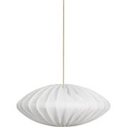 Watt & Veke Ellipse loftslampe, 80 cm, hør, hvid